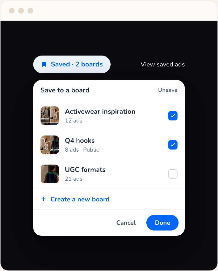 Saving an ad in the Wilow app